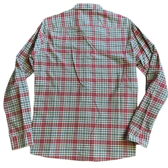 Strellson sz M Shirt Mens Plaid Check Button Down Grey Red Normcore Workwear - Picture 2 of 4